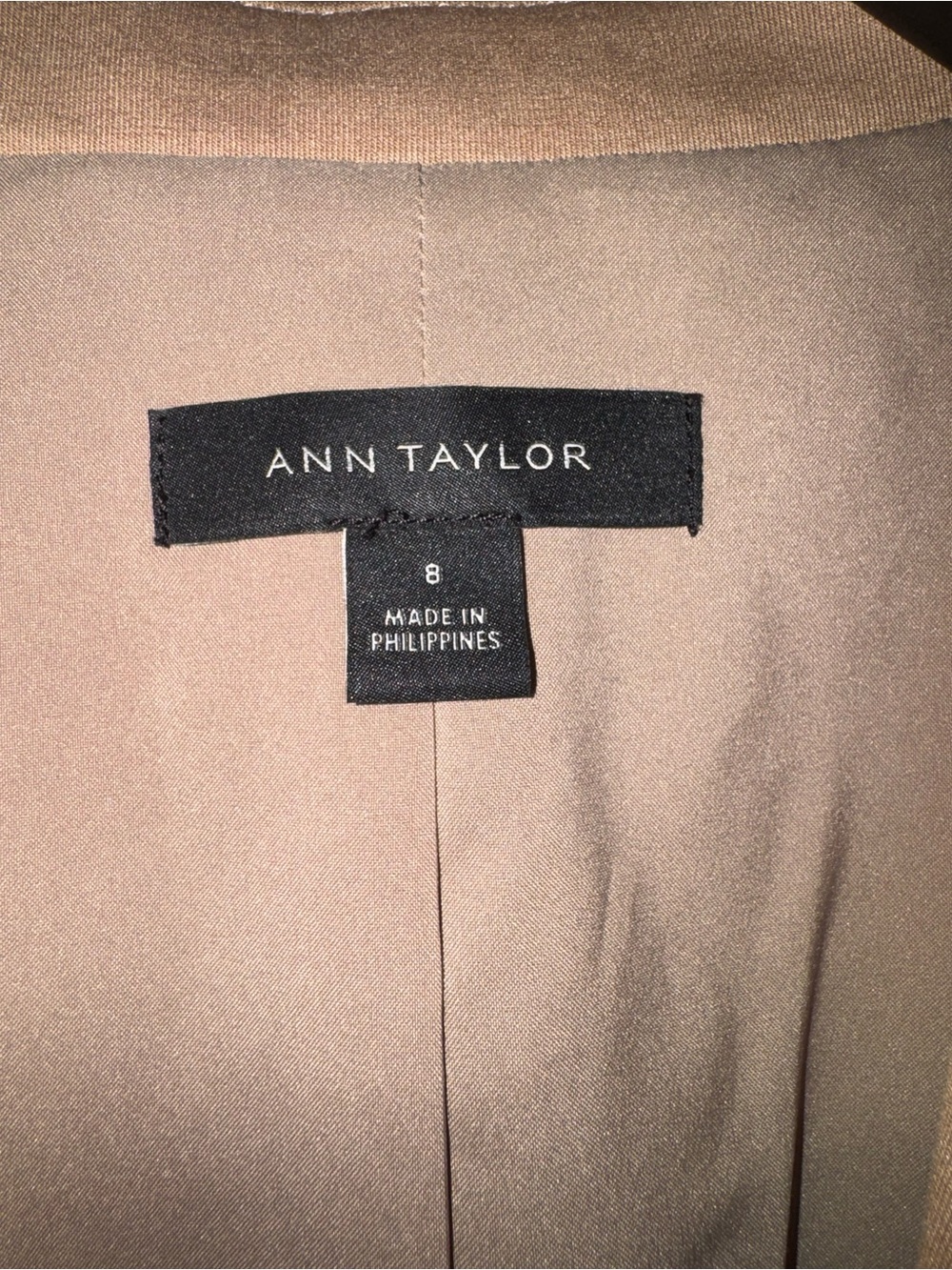 Ann Taylor Classic Camel Women's Blazer Jacket - Tailored Single-Button - Picture 3 of 6